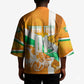 Personalized Ivory Coast Football Kimono Elephant Mascot Flag - Comic Style Graphic
