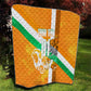 Personalized Ivory Coast Football Quilt Elephant Mascot Flag - Comic Style Graphic