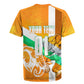 Personalized Ivory Coast Football Rugby Jersey Elephant Mascot Flag - Comic Style Graphic
