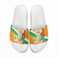 Personalized Ivory Coast Football Slide Sandals Elephant Mascot Flag - Comic Style Graphic