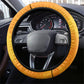 Ivory Coast Football Steering Wheel Cover Elephant Mascot Flag - Comic Style Graphic