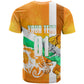 Personalized Ivory Coast Football T shirt Elephant Mascot Flag - Comic Style Graphic