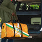 Personalized Ivory Coast Football Travel Bag Elephant Mascot Flag - Comic Style Graphic