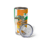 Personalized Ivory Coast Football Tumbler Cup Elephant Mascot Flag - Comic Style Graphic