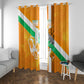 Personalized Ivory Coast Football Window Curtain Elephant Mascot Flag - Comic Style Graphic