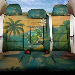 Sao Tome and Principe Back Car Seat Cover Tropical Island Bird and Cocoa Forest - African Pride