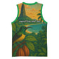Sao Tome and Principe Basketball Jersey Tropical Island Bird and Cocoa Forest - African Pride