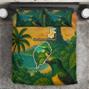 Sao Tome and Principe Bedding Set Tropical Island Bird and Cocoa Forest - African Pride