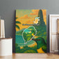Sao Tome and Principe Canvas Wall Art Tropical Island Bird and Cocoa Forest - African Pride