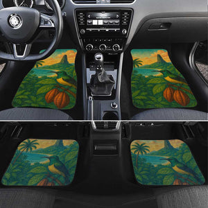 Sao Tome and Principe Car Mats Tropical Island Bird and Cocoa Forest - African Pride