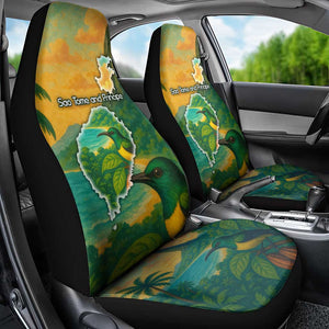 Sao Tome and Principe Car Seat Cover Tropical Island Bird and Cocoa Forest - African Pride