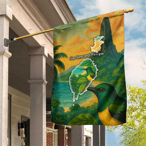 Sao Tome and Principe Garden Flag Tropical Island Bird and Cocoa Forest - African Pride