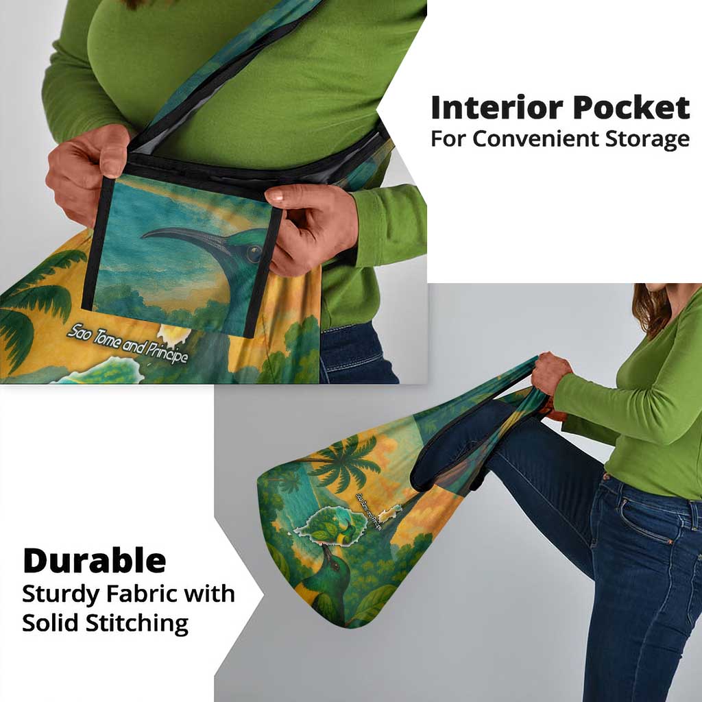 Sao Tome and Principe Grocery Bag Tropical Island Bird and Cocoa Forest - African Pride