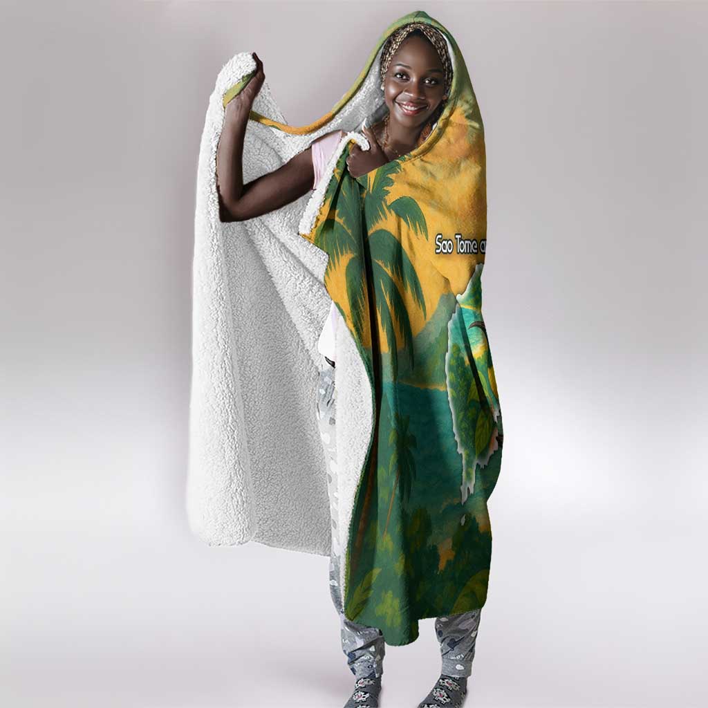 Sao Tome and Principe Hooded Blanket Tropical Island Bird and Cocoa Forest - African Pride
