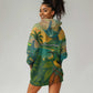 Sao Tome and Principe Hoodie Dress Tropical Island Bird and Cocoa Forest - African Pride