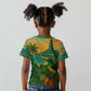 Sao Tome and Principe Kid T shirt Tropical Island Bird and Cocoa Forest - African Pride