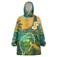 Sao Tome and Principe Kid Wearable Blanket Hoodie Tropical Island Bird and Cocoa Forest - African Pride