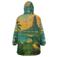 Sao Tome and Principe Kid Wearable Blanket Hoodie Tropical Island Bird and Cocoa Forest - African Pride
