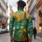 Sao Tome and Principe Long Sleeve Button Shirt Tropical Island Bird and Cocoa Forest - African Pride
