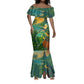 Sao Tome and Principe Mermaid Dress Tropical Island Bird and Cocoa Forest - African Pride