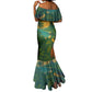 Sao Tome and Principe Mermaid Dress Tropical Island Bird and Cocoa Forest - African Pride