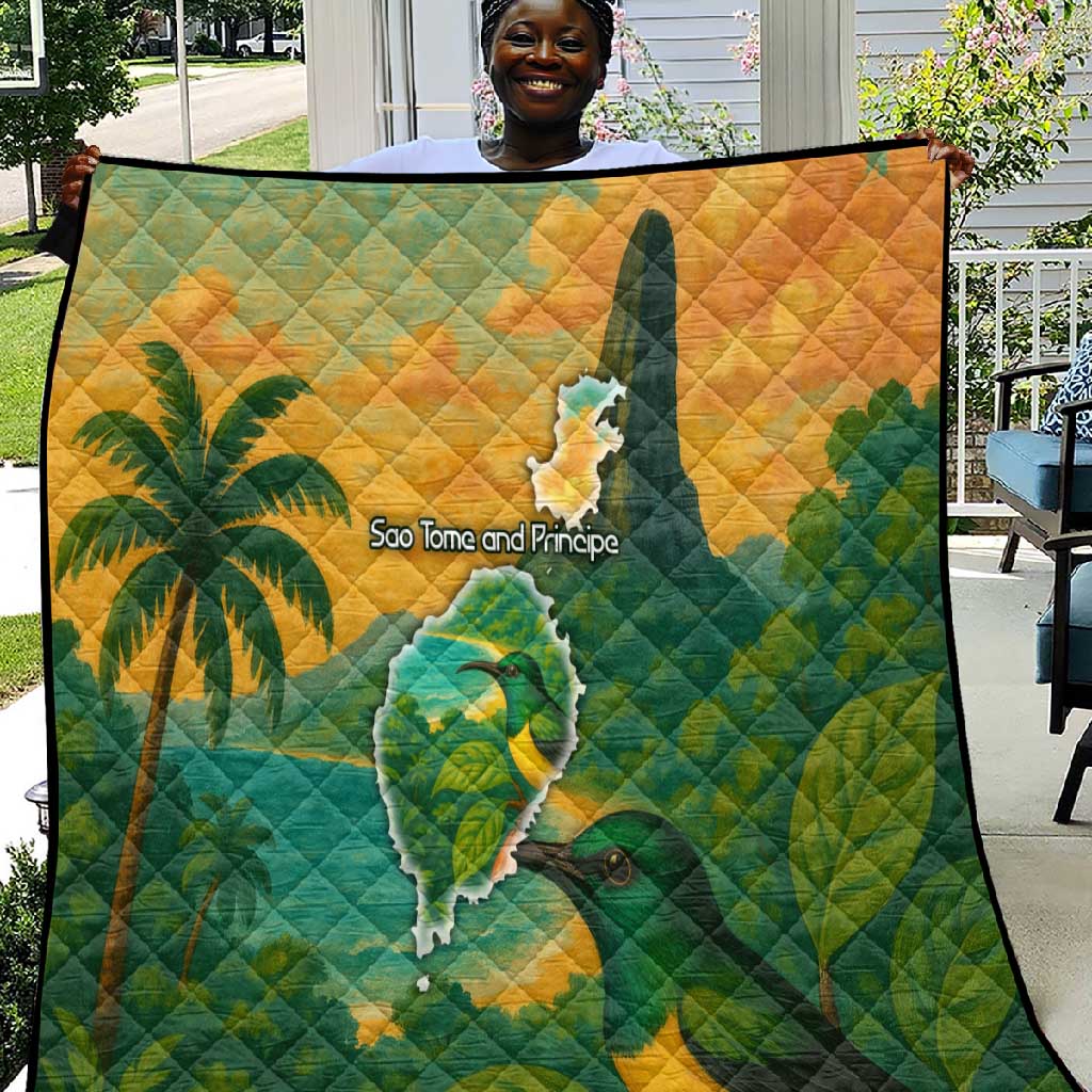 Sao Tome and Principe Quilt Tropical Island Bird and Cocoa Forest - African Pride