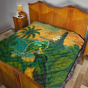 Sao Tome and Principe Quilt Tropical Island Bird and Cocoa Forest - African Pride