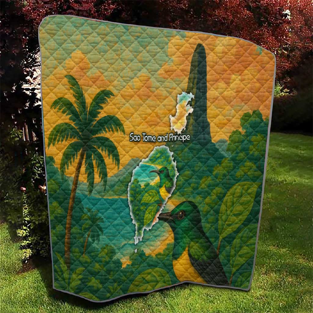 Sao Tome and Principe Quilt Tropical Island Bird and Cocoa Forest - African Pride