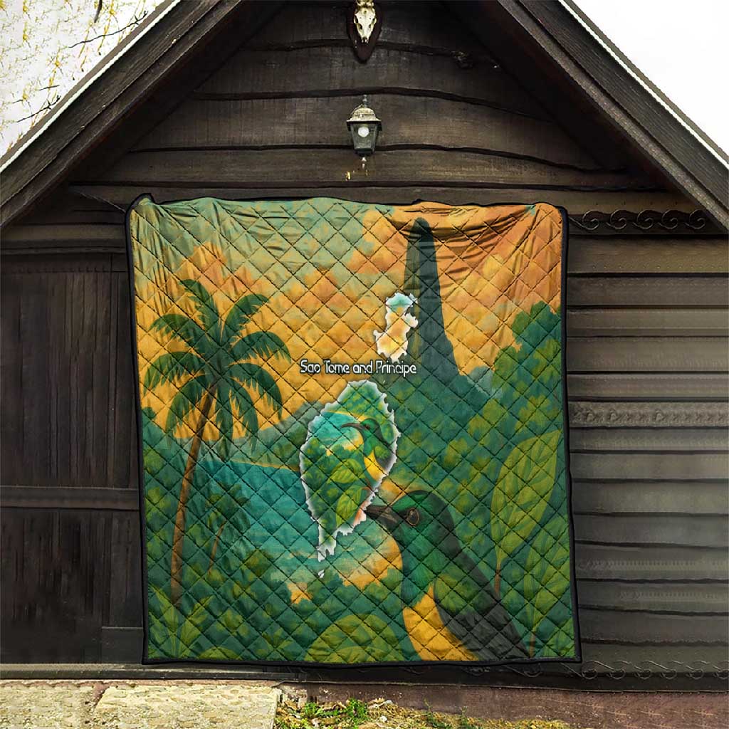 Sao Tome and Principe Quilt Tropical Island Bird and Cocoa Forest - African Pride