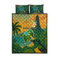 Sao Tome and Principe Quilt Bed Set Tropical Island Bird and Cocoa Forest - African Pride