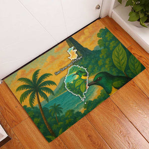 Sao Tome and Principe Rubber Doormat Tropical Island Bird and Cocoa Forest - African Pride