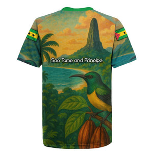 Sao Tome and Principe Rugby Jersey Tropical Island Bird and Cocoa Forest - African Pride