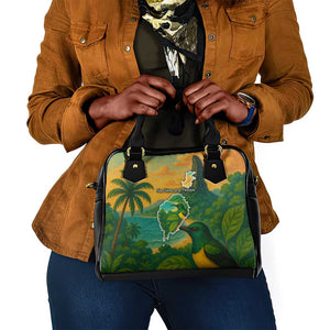 Sao Tome and Principe Shoulder Handbag Tropical Island Bird and Cocoa Forest - African Pride