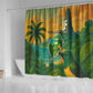 Sao Tome and Principe Shower Curtain Tropical Island Bird and Cocoa Forest - African Pride