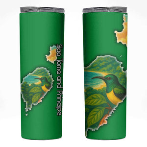 Sao Tome and Principe Skinny Tumbler Tropical Island Bird and Cocoa Forest - African Pride