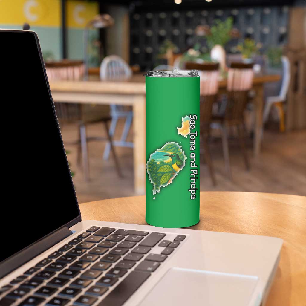 Sao Tome and Principe Skinny Tumbler Tropical Island Bird and Cocoa Forest - African Pride