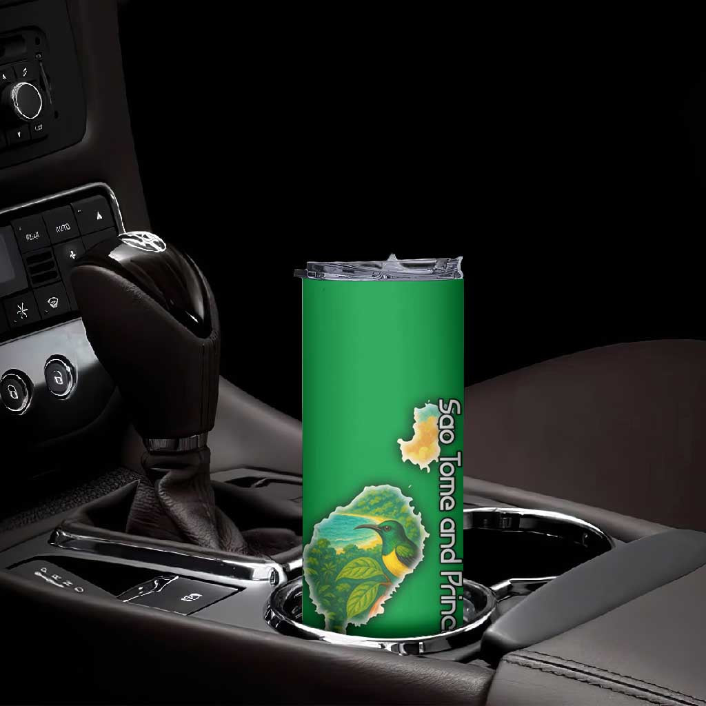 Sao Tome and Principe Skinny Tumbler Tropical Island Bird and Cocoa Forest - African Pride
