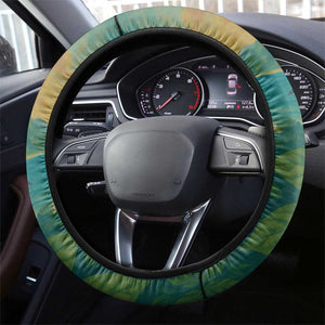 Sao Tome and Principe Steering Wheel Cover Tropical Island Bird and Cocoa Forest - African Pride
