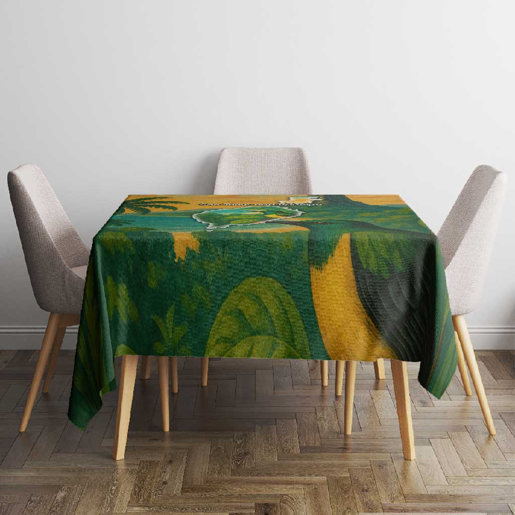 Sao Tome and Principe Tablecloth Tropical Island Bird and Cocoa Forest - African Pride