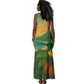 Sao Tome and Principe Tank Maxi Dress Tropical Island Bird and Cocoa Forest - African Pride
