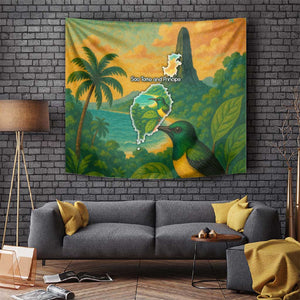 Sao Tome and Principe Tapestry Tropical Island Bird and Cocoa Forest - African Pride
