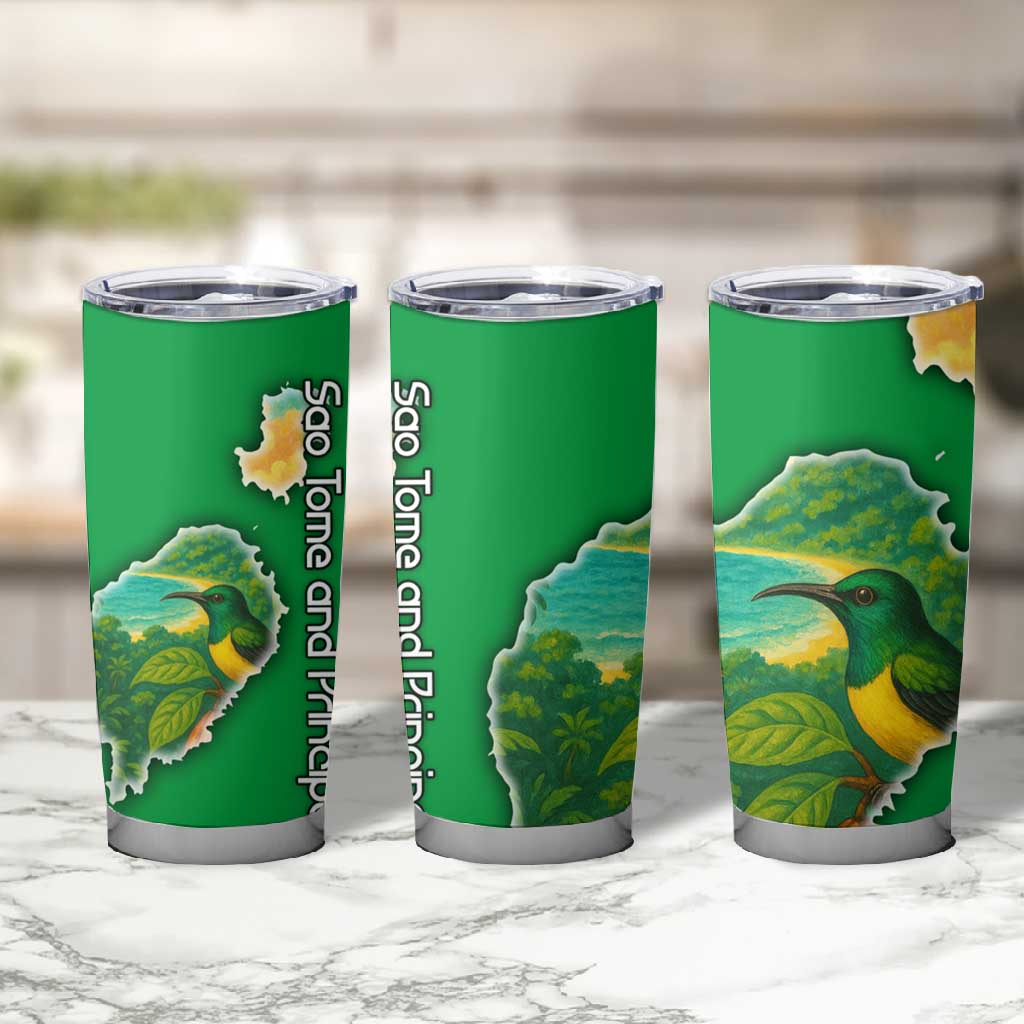Sao Tome and Principe Tumbler Cup Tropical Island Bird and Cocoa Forest - African Pride