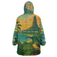 Sao Tome and Principe Wearable Blanket Hoodie Tropical Island Bird and Cocoa Forest - African Pride