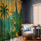 Sao Tome and Principe Window Curtain Tropical Island Bird and Cocoa Forest - African Pride