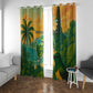 Sao Tome and Principe Window Curtain Tropical Island Bird and Cocoa Forest - African Pride