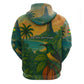 Sao Tome and Principe Zip Hoodie Tropical Island Bird and Cocoa Forest - African Pride