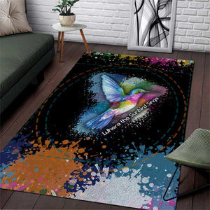 Where the Sunbird Sings Area Rug Sao Tome and Principe Flag - Color Splash Art - African Pride