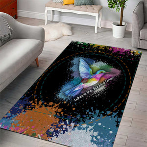 Where the Sunbird Sings Area Rug Sao Tome and Principe Flag - Color Splash Art - African Pride