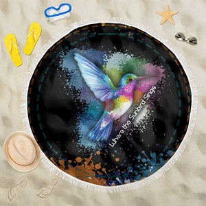 Where the Sunbird Sings Beach Blanket Sao Tome and Principe Flag - Color Splash Art - African Pride