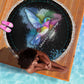Where the Sunbird Sings Beach Blanket Sao Tome and Principe Flag - Color Splash Art - African Pride